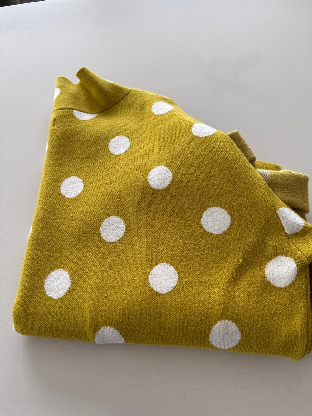 Anthropologie Maeve Yellow Polka Dot Sweater - Picture 4 of 4